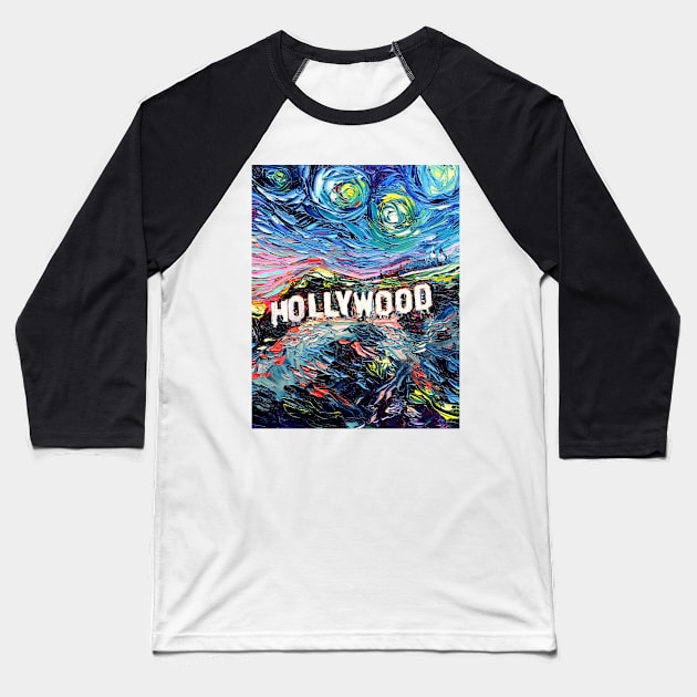 van Gogh Never Saw Hollywood Baseball T-Shirt by sagittariusgallery